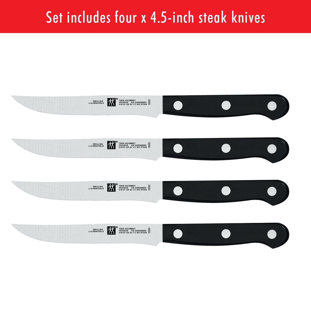 Zwilling J.A. Henckels TWIN Pro S 4 Piece Steak Knife Set - KnifeCenter -  39188-000
