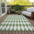 thumbnail image 6 of Addison Rugs Chantille Indoor/Outdoor Transitional Diamonds Green Washable Rectangle Rug, 5' x 7'6", 6 of 6