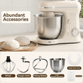 thumbnail image 5 of Stand Mixer 5.5Qt 3-In-1 Kitchen Mixer with Flat Beater, Dough Hook, Balloon Whisk, Electric dough mixers are suitable for home use., 5 of 13