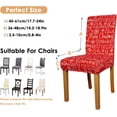 thumbnail image 5 of Merry Christmas Chair Covers for Dining Room Set of 6, Red Xmas Stretch Dining Chair Cover 6 Pieces, Washable Kitchen Chair Slipcovers 6 Pack, Removable Seat Protector for Christmas Decor, 5 of 6