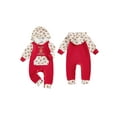 thumbnail image 2 of BemeyourBBs Newborn Baby Boys Girls Christmas Outfit Gingerbread Man Romper Christmas Long Sleeve Pocket Hooded Jumpsuit, 2 of 9