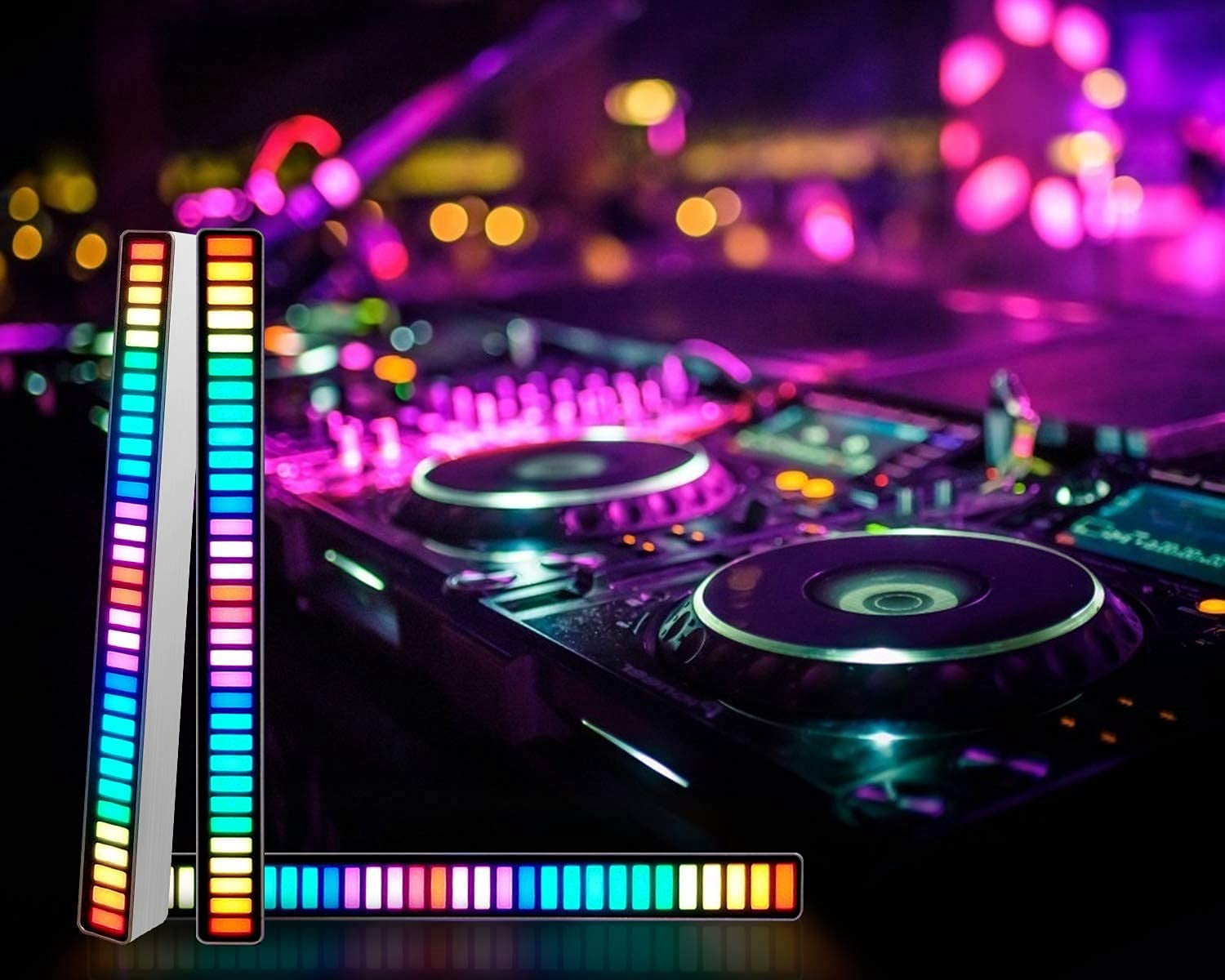 RGB Voice-Activated Rhythm Light, Car Music Level Light, Voice-Activated Mood Light