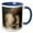 Blue/White, variant on 3drose, Usa, Alaska, Tongass National Forest. Humpback Whales Spout., 11oz Two-tone Black Mug
