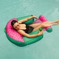 thumbnail image 6 of Big Joe Lazy Lounger No Inflation Needed Pool Float with Headrest and Footrest, Summer Melon Double Sided Mesh, Quick Draining Fabric, 3.5 feet Lounger, 6 of 9