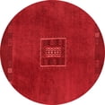 thumbnail image 1 of Ahgly Company Indoor Round Abstract Red Modern Area Rugs, 7' Round, 1 of 4