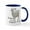 White/Navy Inside, variant on CafePress - I'm A Llama Trapped In A Human's - 11 oz Ceramic Mug - Novelty Coffee Tea Cup
