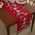 thumbnail image 6 of Fzsteel Christmas Table Runner Cover 13.8x63.0 Inches American Vintage Holiday Dining Room Kitchen Party Festive Long Cloth Banner Home Decor Accent, 6 of 6