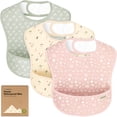 thumbnail image 1 of Baberos KeaBabies Presto para bebés, 3 unidades, impermeables y ligeros, 1 of 9