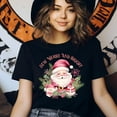 thumbnail image 3 of Stay Merry and Bright T-Shirt | Vintage Santa Holiday Graphic Tee, White, Size S, 3 of 6