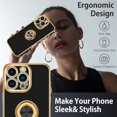 thumbnail image 4 of Case for iPhone 15 Pro Max Case with Ring Holder Kickstand 360 Degree Rotation Magnetic Car Finger Soft Slim Cover Shockproof Full Protective Phone Case for iPhone 15 Pro Max 6.7", Black, 4 of 17