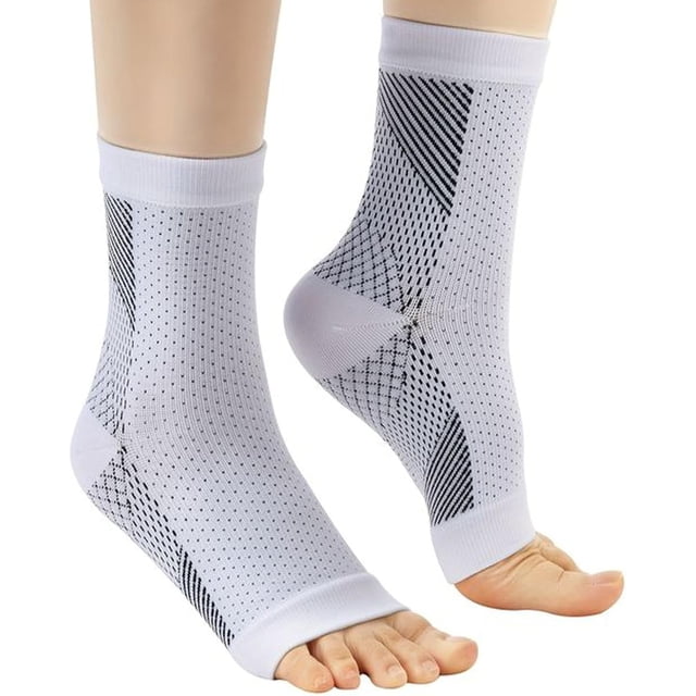 EcoNesxp White Unisex Neuropathy Socks Soothing Neuropathy Pain Relief Socks Foot Compression Sleeves