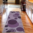 thumbnail image 2 of Earth Tones Decorative Rug, Abstract Pastel Pattern with Overlapping Chaotic Spots and Ring Shapes, Quality Carpet for Bedroom Dorm and Living Room, 6 Sizes, Eggplant Mauve, by Ambesonne, 2 of 2