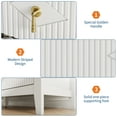 thumbnail image 4 of Commode Cannelée de 54 Pouces de Large à 7 Tiroirs avec Poignées Dorées, Armoire de Rangement Moderne en MDF pour Chambre, Salon, Entrée, Meuble Multimédia Polyvalent, Meuble Télé, Organisateur, 4 of 7