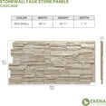 thumbnail image 6 of Ekena Millwork 48 5/8"W x 24 3/4"H x 1 1/4"D Cascade Stacked Stone, EverStone Faux Stone Siding Panel, Sea Shell, 6 of 9