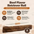 thumbnail image 7 of Retriever Rolls 7 to 8-in Beef Flavor Rawhide Dog Chew Treats, 6 CT, 7 of 7
