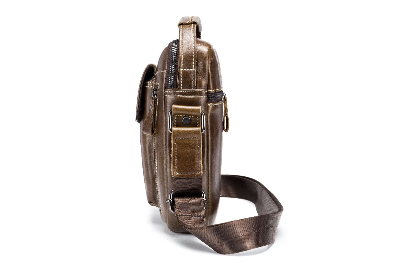 Leather Shoulder Bag Sling Bag Men Small  Crossbody Bag for Men Everyday Casual Travel Messenger Bag Handbag