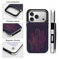 thumbnail image 5 of Wallet Case For Apple iPhone Air / 17 Pro / 17 Pro Max Series with Card Holder, PU Leather Kickstand Card Slots Screen Protector Included For iPhone 17 Series, Neon Cactus, 5 of 8