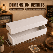 XRACV Trading Card Storage Box 6 pack 1200 count with Lid, White Corrugated Cardboard Sports Card Storage Box for TCG/Magic/Mtg Storage and Collection, Horizontal