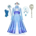 thumbnail image 1 of Disney vestido de Frozen para niñas, disfraz de Elsa, Anna, reina de las Nieves, fiesta de carnaval, baile de graduación, ropa de princesa, 1 of 5