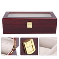 thumbnail image 4 of Wooden 5 Grid Anti-Slip Watch Box, Watch Box Organizer, For Men Watch Display Case, 4 of 8