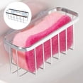 thumbnail image 3 of Soporte para esponja de cocina,Soporte para esponja de cocina adhesivo para sujetar cepillos,soporte para esponja de cocina para el hogar encimera del fregadero,escurridor sobre la bandeja del, 3 of 7