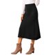thumbnail image 4 of Falda de Suéter A-Line para Mujer INSPIRE CHIC, Cintura Alta Elástica, Tejido de Punto Elástico, Outfits de Otoño Invierno, Color Negro, 4 of 6