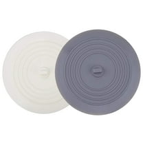 Chynsoict Tub Stopper 2 Pack, 6 inches Large Silicone Drain Plug Hair Stopper Flat Suction Cover for Kitchen Gadgets Bathroom Accessories and Laundry