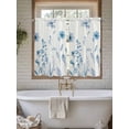 thumbnail image 4 of Blue Spring Floral Bathroom Window Curtain, Summer Flowers Botanical Elegant Light Filtering Coffee Kitchen Curtains, Bedroom Living Room Curtains 2 Panel 84"x45", 4 of 6