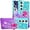 Green Purple, variant on for Samsung Galaxy S25 Plus (Not S25)/ S24 Plus Quicksand Case with Ring Kickstand, Bling Cute Glitter Flowing Liquid Floating Sparkle Cover for Samsung Galaxy S25 Plus. JB-Green Purple
