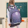 thumbnail image 7 of FORMRS Unisex School Backpack 17" Student Travel Bag with Laptop Compartment, Purple Forest, 7 of 7
