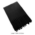 thumbnail image 4 of harmtty Fashion Women Winter Solid Color Scarf Tassel Trim Imitation Thick Shawl Elegant Large Long Warm Scarf Fashion Accessories Green, 4 of 8