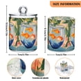 thumbnail image 5 of Yayeee 4 Pack Qtip Holder Bathroom Cotton Swab Canister with Lid Clear Dispenser Set, Blue Goldfish Bowl, 5 of 6