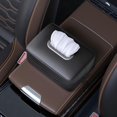 thumbnail image 2 of Leather Car Tissue Holder General Center Consoles Napkin Box Elegant Vehicle Tissue Dispenser Convenient for Auto, 2 of 4