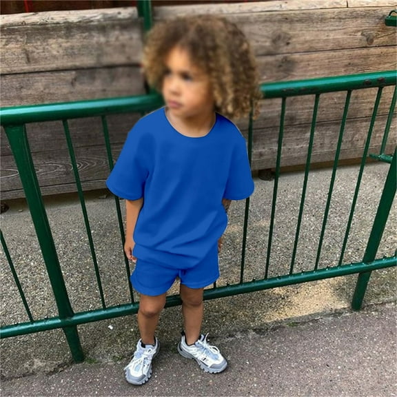 Boy Outfits Set Solid T-Shirt And Shorts Set Crew Neck Boy Summer Clothes 6-12 Months Baby Boy Clothes Cute Boy Clothing