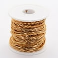 thumbnail image 2 of 1roll Ion Plating(IP) 304 Stainless Steel Venetian Chains box Chains Unwelded with Spool Golden 2mm about 32.8 Feet(10m)/roll, 2 of 3