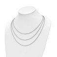 thumbnail image 3 of Primal Silver Sterling Silver Rhodium-plated Multi-layer Twisted Box with 2-inch Extension Necklace, 3 of 3
