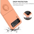 thumbnail image 3 of Samsung Galaxy Z Flip 3 5G Case, Galaxy Z Flip 3 5G Cover 6.7'', Silicone Soft Gel Rubber Bumper Shockproof Anti-Scratch Protective Case with Ring for Galaxy Z Flip3 5G 2021-Warm Orange, 3 of 15