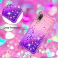 thumbnail image 6 of case for Samsung Galaxy A02 Case for Women,Samsung Galaxy M02 Creativity Clear Gradient Quicksand Glitter Flowing Liquid Floating Case Bling Diamond Sparkle Cover for Galaxy A02 JB Pink Mauve, 6 of 14