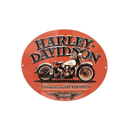 - Harley-Davidson Embossed Timeless Vintage Motorcycle Tin Sign, Orange 2010781, Harley Davidson