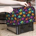 thumbnail image 6 of KLL Colorful Dinosaur Print 4 Slice Toaster Dust Covers Kitchen Small Appliance Cover with 2 Pockets,Can hold Jam Spreader Knife & Toaster Tongs (12.4 x 10.6 x 8.2), 6 of 6