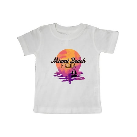 

Inktastic Miami Beach Florida Vacation Sunset Gift Baby Girl T-Shirt