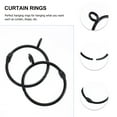 thumbnail image 5 of Hytrove 1 Set Metal Hanging Rings Black Supporting Curtains Homeowners Window Dressing, 5 of 5