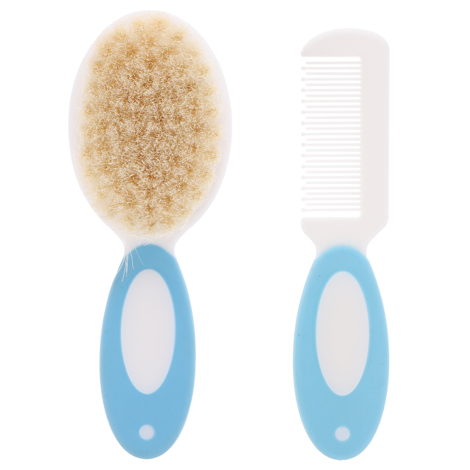 2Pcs Baby Hair Brush Toddler Natural Wool Hair Brush Baby Comb for
