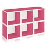 Way Basics Eco Stackable Modular Storage Cubes (6 Pack), Pink