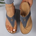 thumbnail image 6 of Bkhluea Women Flip Flop Sandals Slip On Shoes Hollow Cutout Comfort For Beach Travel Casual Daily Outdoor Activities, 6 of 7