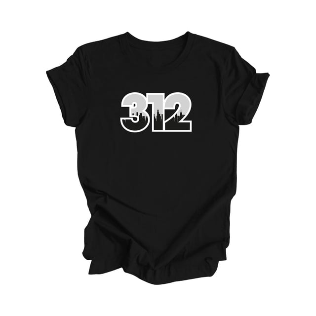 312 Chicago Illinois USA Code Régional Skyline de la Ville Cadeau - T-Shirt Unisexe - Inspired X