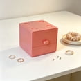 thumbnail image 4 of Desktop Storage Box with Drawer - Macaron Building Block Organizer for Cosmetics, Jewelry, Small Items | Space Saving Desk Accessory Organizer for Home, Vanity Tabletop | Plastic Storage Container, 4 of 7