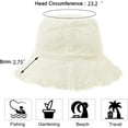 thumbnail image 6 of Distressed Sun Hats for Women Summer Casual Wide Brim Cotton Bucket Hat Beach Vacation Travel Accessories, 6 of 8