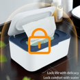 thumbnail image 3 of Wet Wipes Dispenser Tissue Storage Box Holder Case Lid Dustproof Home Office(blue)(1pcs), 3 of 5