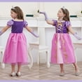 thumbnail image 5 of Jurebecia Princess Dress for Girls Fancy Costume up Birthday Christmas Halloween Cosplay Carnival Dresses Kids Birthday Party with Accessories 4T(3-4Years), 5 of 12